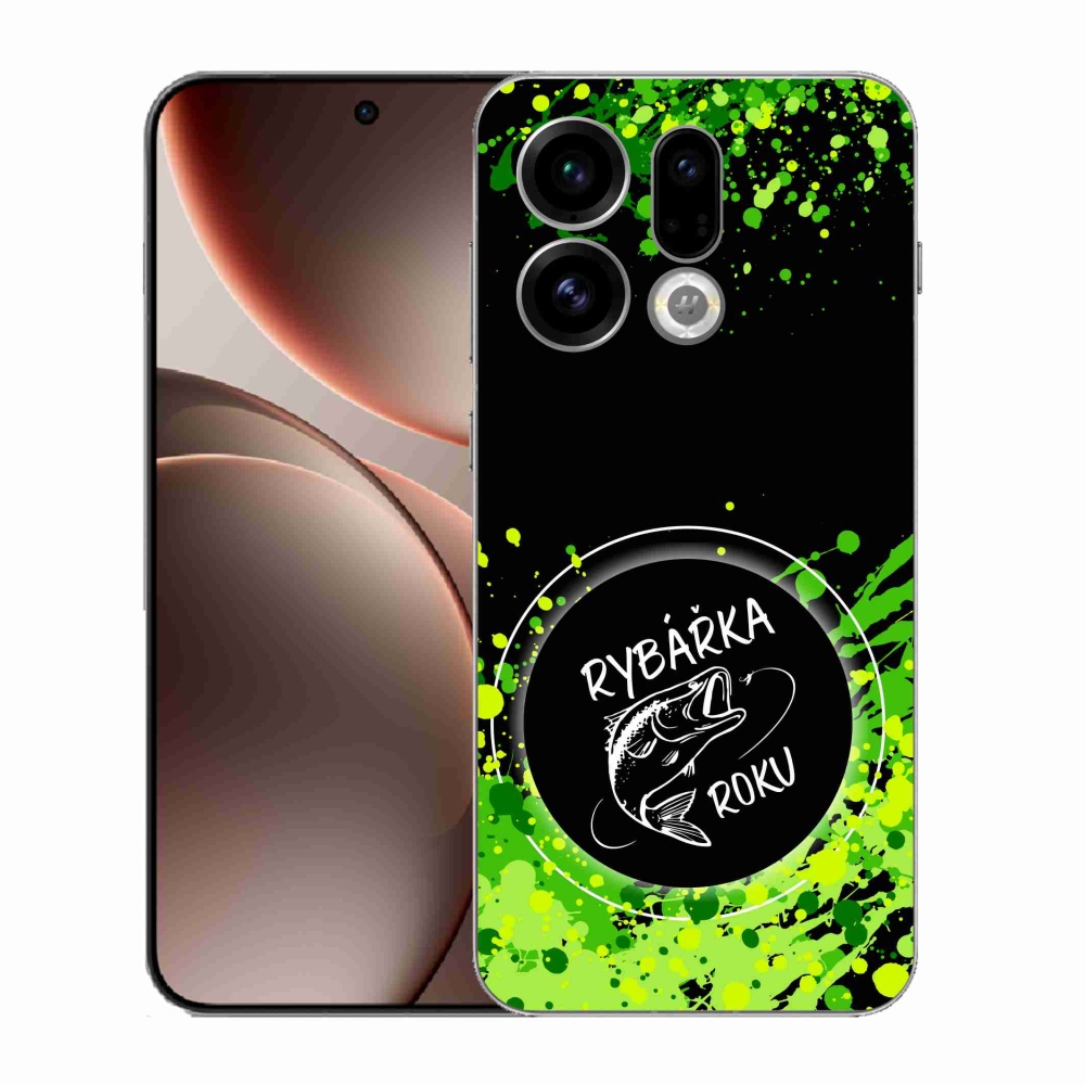 Gél borítás mmCase az Oppo Find X9-hez - az év halászának fekete háttere