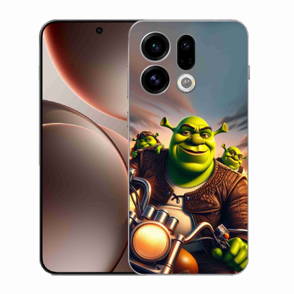 Gél borítás mmCase az Oppo Find X9-hez - Shrek egy motorkerékpáron
