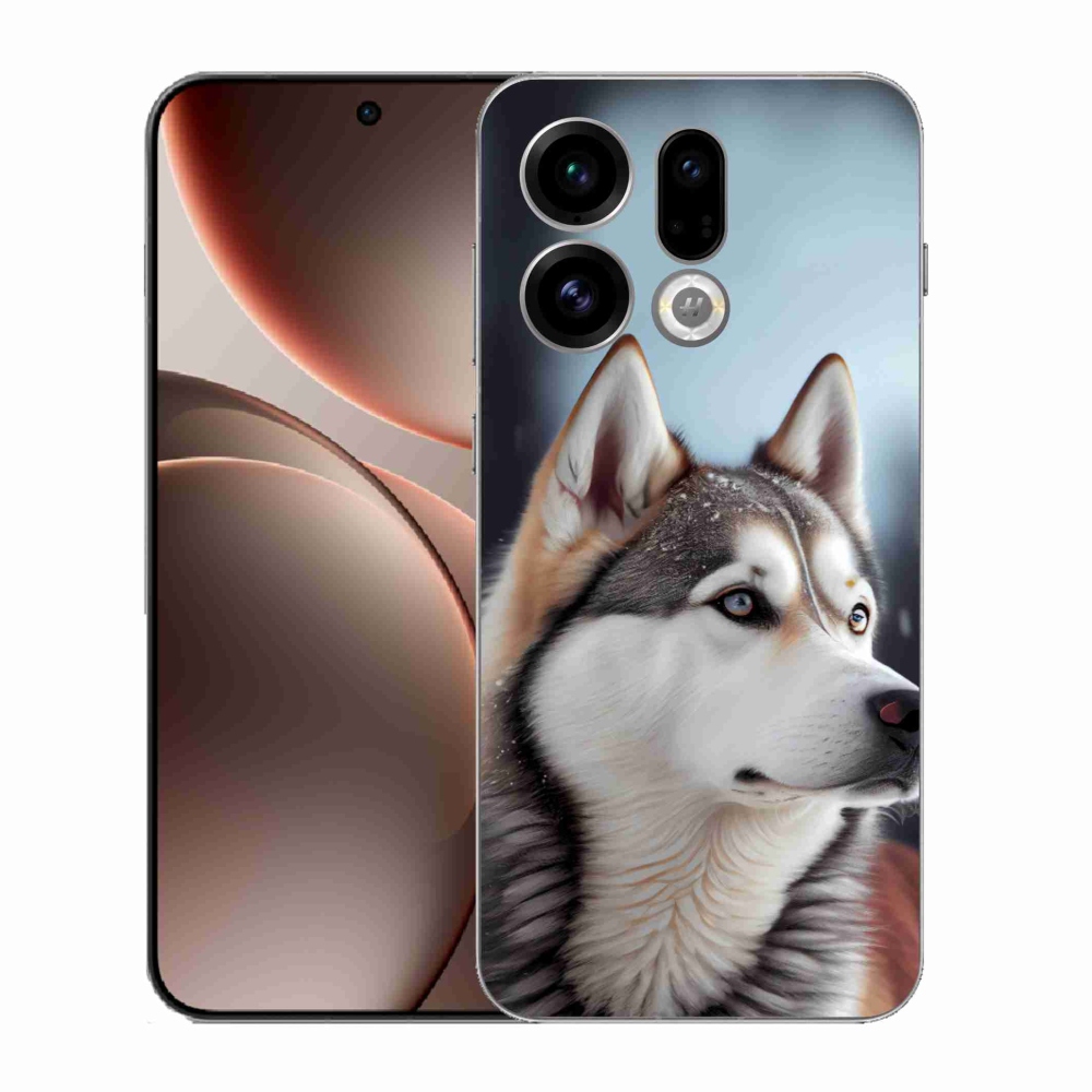 Zselés borítás mmCase az Oppo Find X9-hez - Szibériai Husky