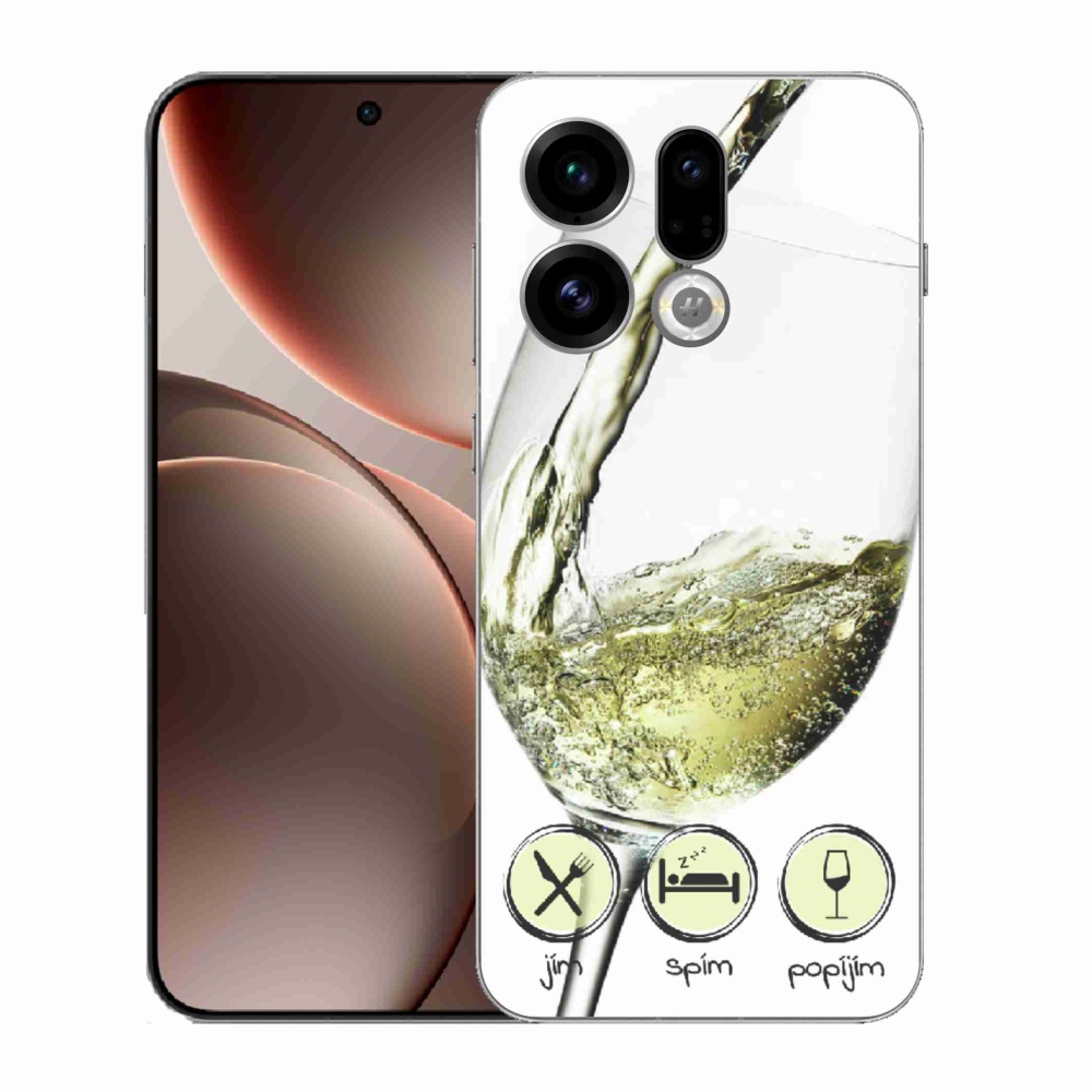 Gél borítás mmCase az Oppo Find X9-hez - borospohár fehér
