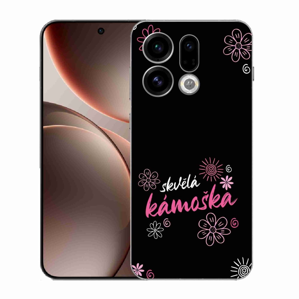 Gél borító mmCase az Oppo Find X9-en - nagyszerű haver fekete háttérrel