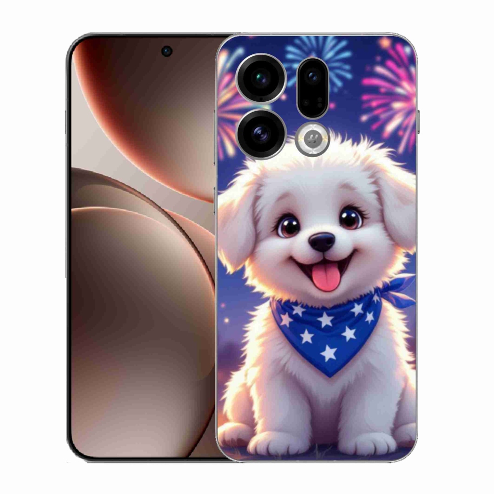 Gél borítás mmCase az Oppo Find X9-hez - ünnepi kölyökkutyakölyök