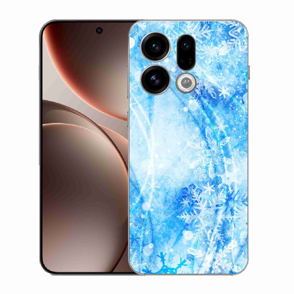 Gél borítás mmCase az Oppo Find X9-hez - hópelyhek