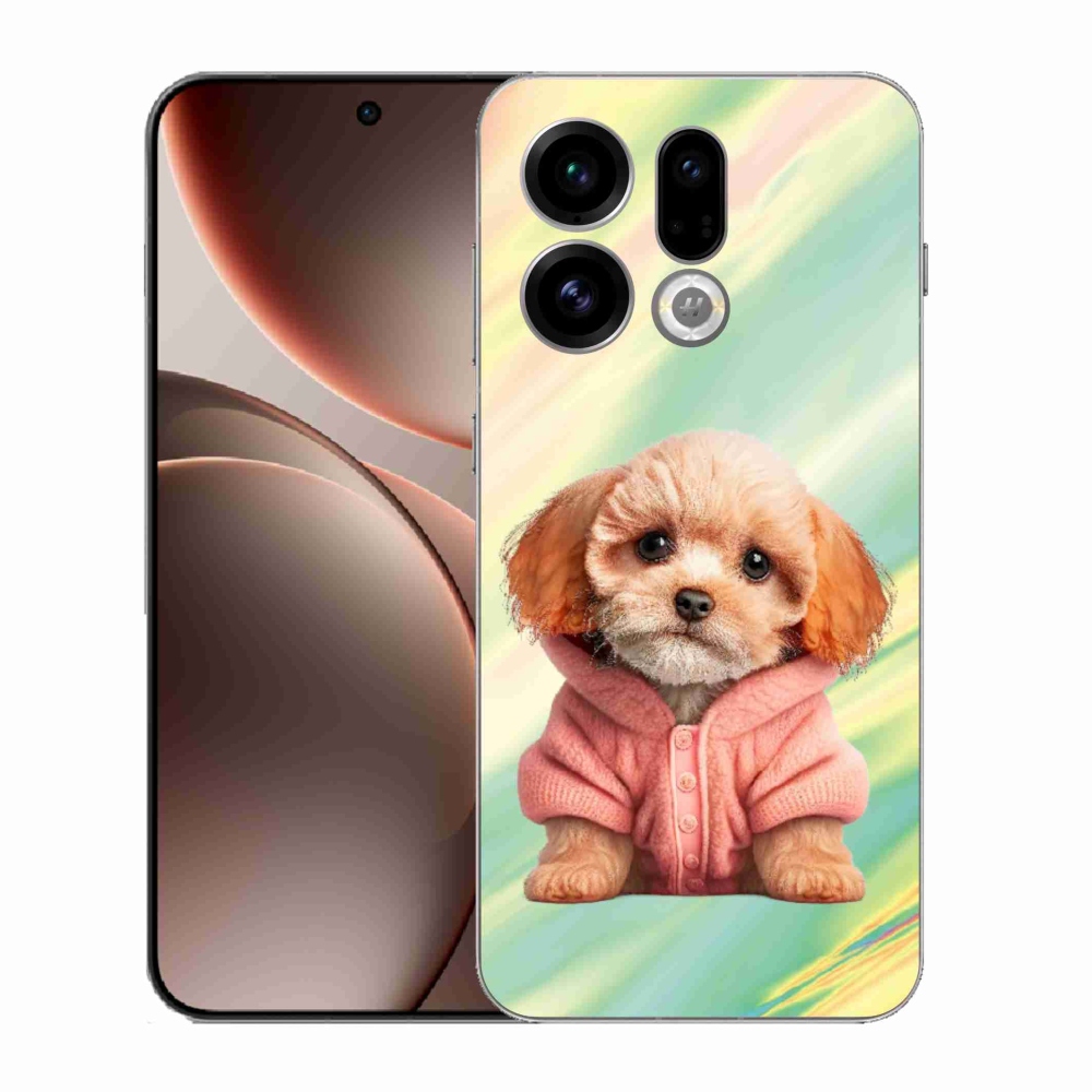 Gél borítás mmCase az Oppo Find X9-hez - kölyökkutyakölyök pulóverben