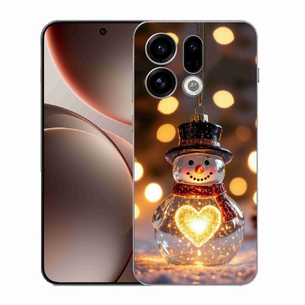 Gél borítás mmCase az Oppo Find X9-hez - karácsonyi hóember