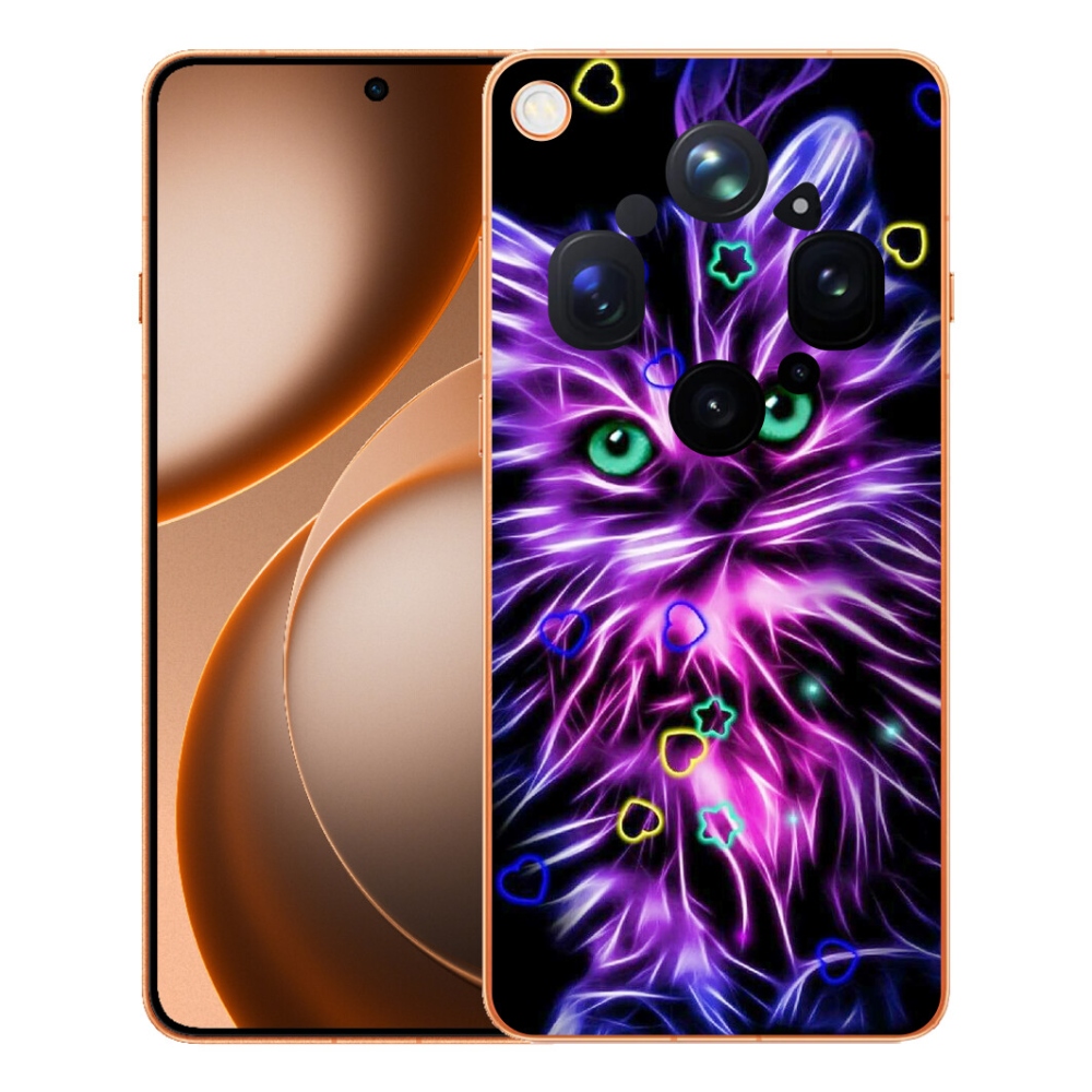 mmCase gél tok az Oppo Find X9 Ultra-hoz – absztrakt macska