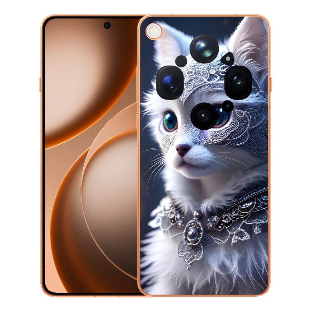 mmCase géltok az Oppo Find X9 Ultra-hoz – fehér macska