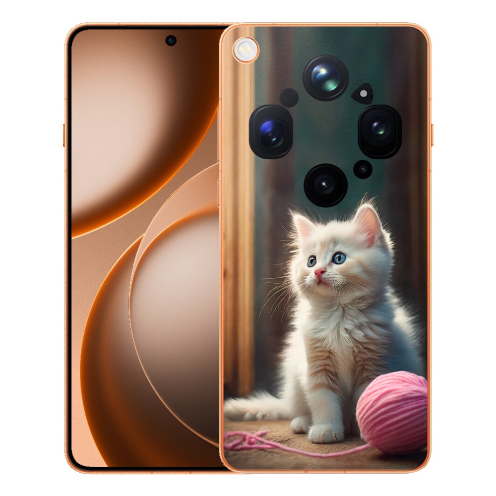 mmCase gél tok az Oppo Find X9 Ultra-hoz – fehér cica 2