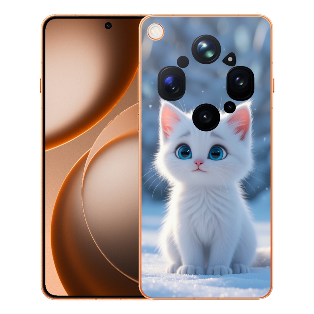mmCase gél tok az Oppo Find X9 Ultra-hoz – fehér cica 3