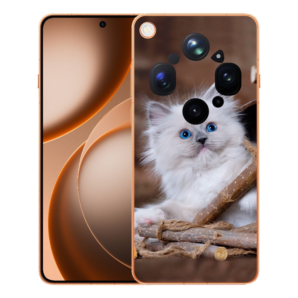 mmCase gél tok az Oppo Find X9 Ultra-hoz – fehér cica