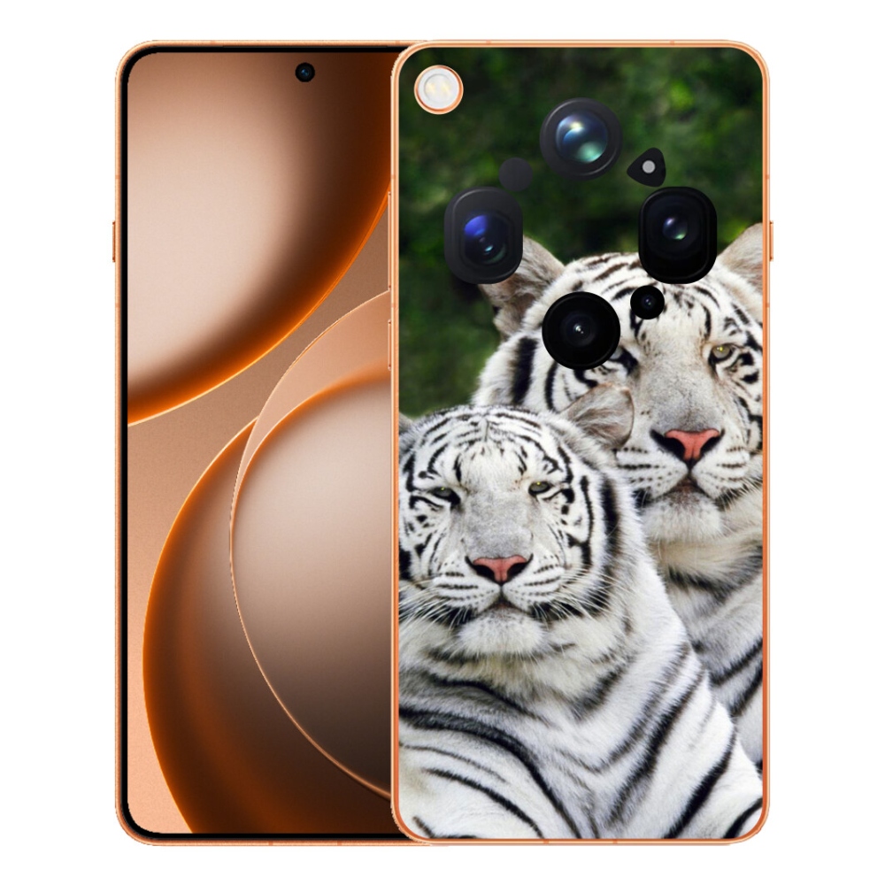 mmCase géltok az Oppo Find X9 Ultra-hoz – fehér tigrisek