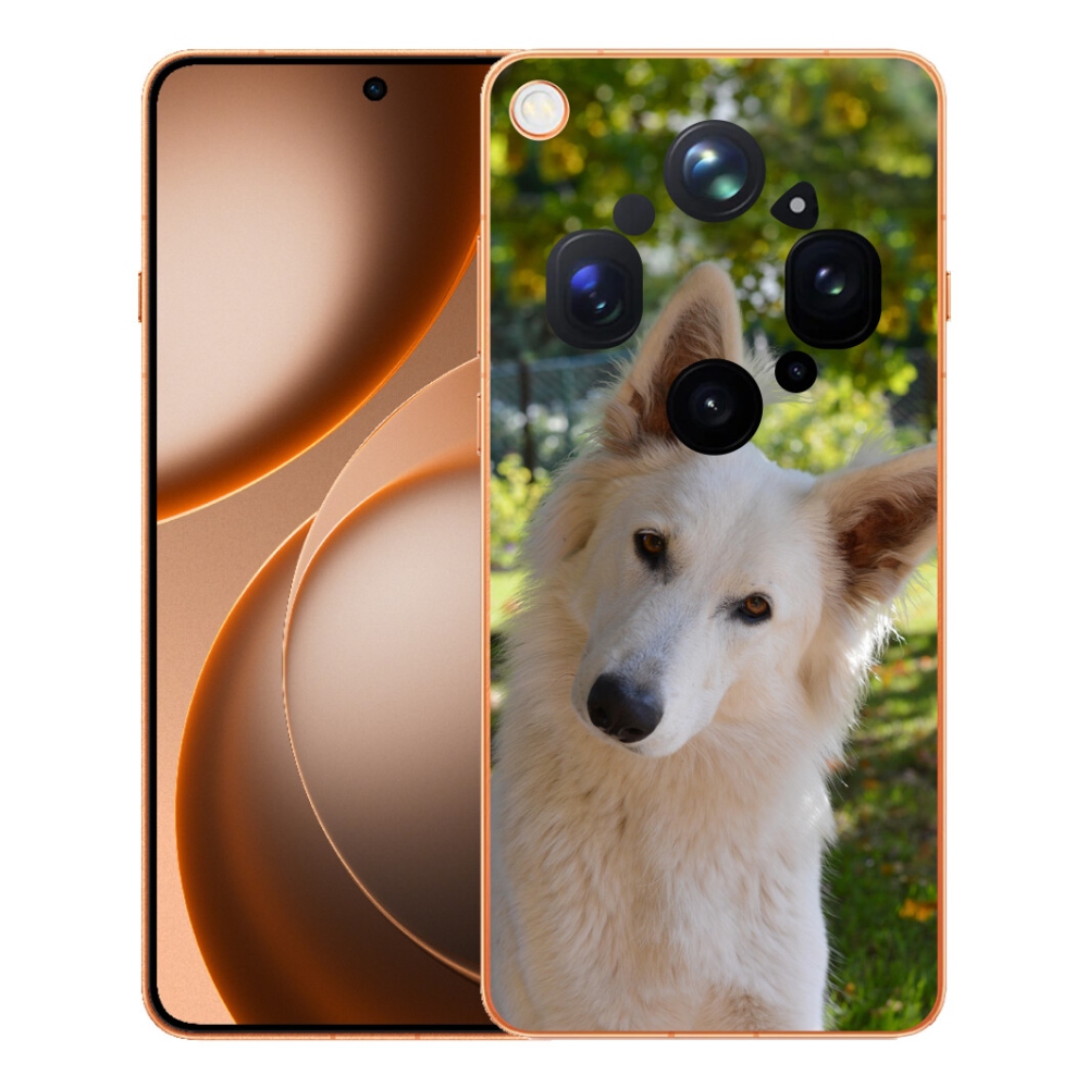 mmCase gél tok az Oppo Find X9 Ultra-hoz – fehér svájci juhászkutya 1