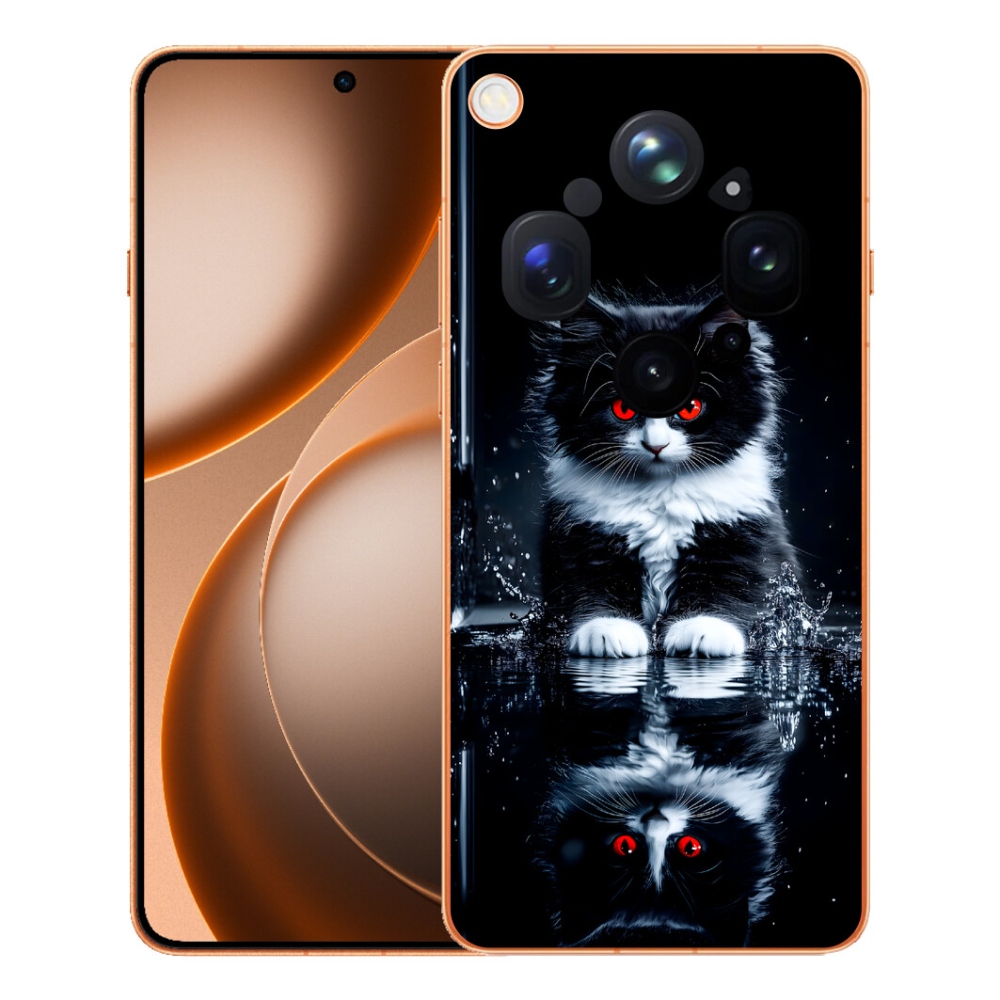 mmCase gél tok az Oppo Find X9 Ultra-hoz – fekete-fehér cica
