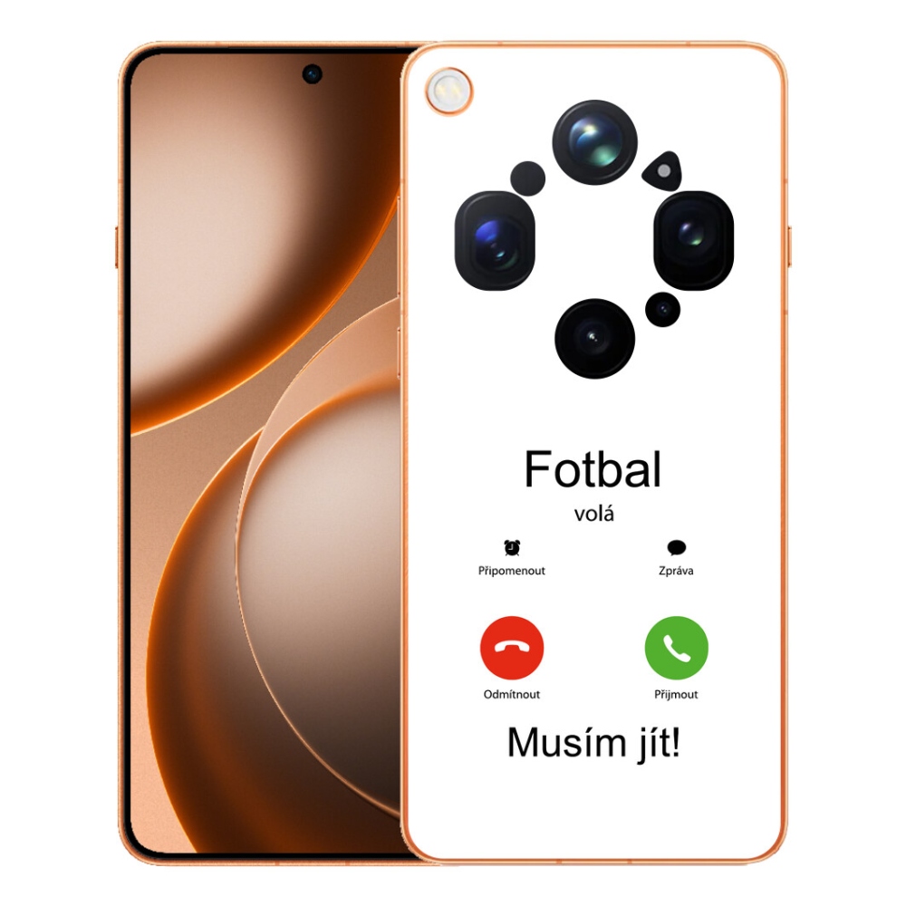 mmCase gél tok az Oppo Find X9 Ultra-hoz – „Football Calls” fehér háttérrel
