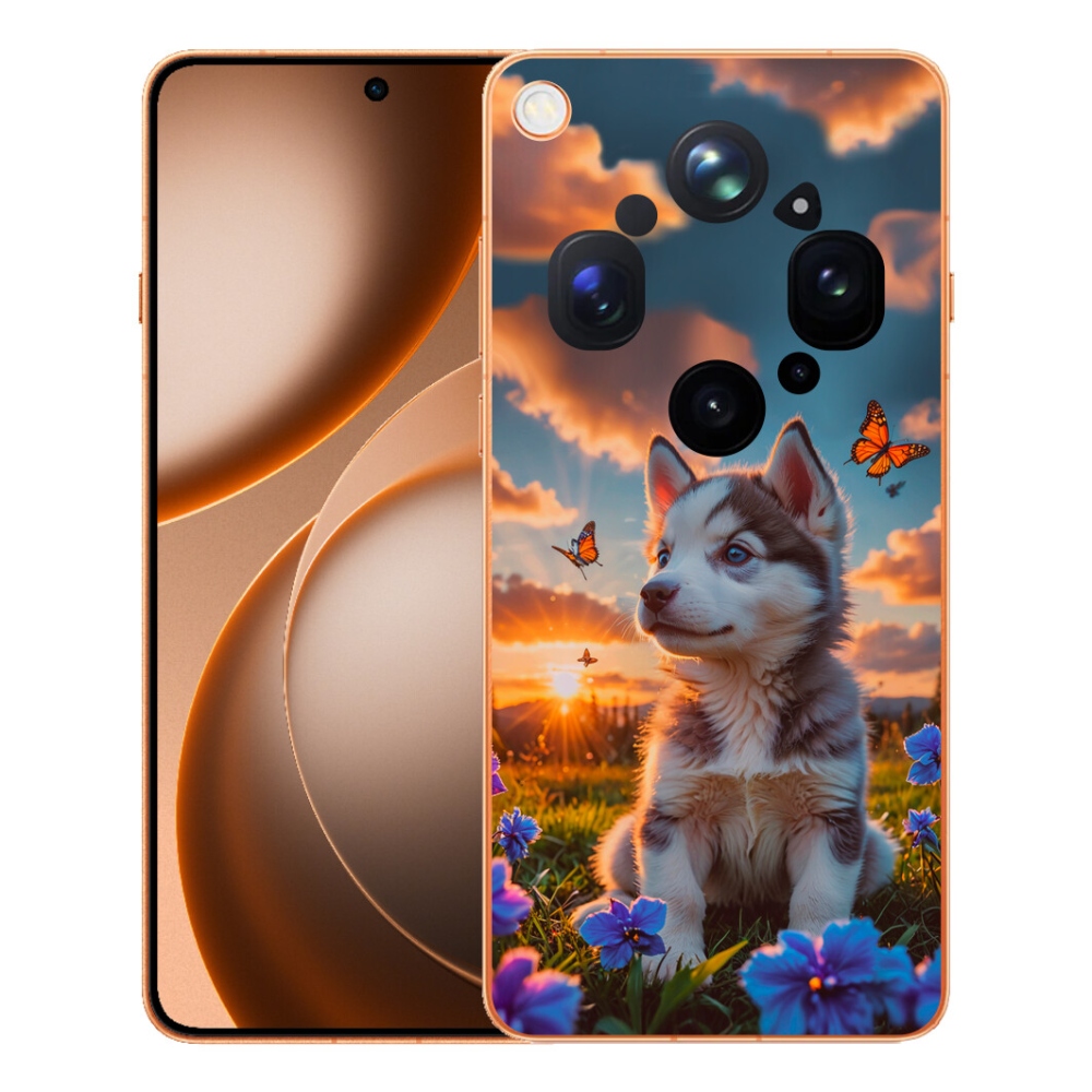 mmCase gél tok az Oppo Find X9 Ultra-hoz – husky naplementekor