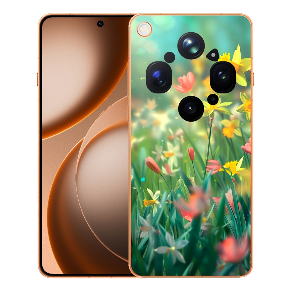 mmCase gél tok az Oppo Find X9 Ultra-hoz – tavaszi virágok