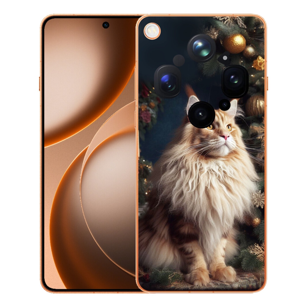mmCase géltok az Oppo Find X9 Ultra-hoz – macska a karácsonyfa mellett