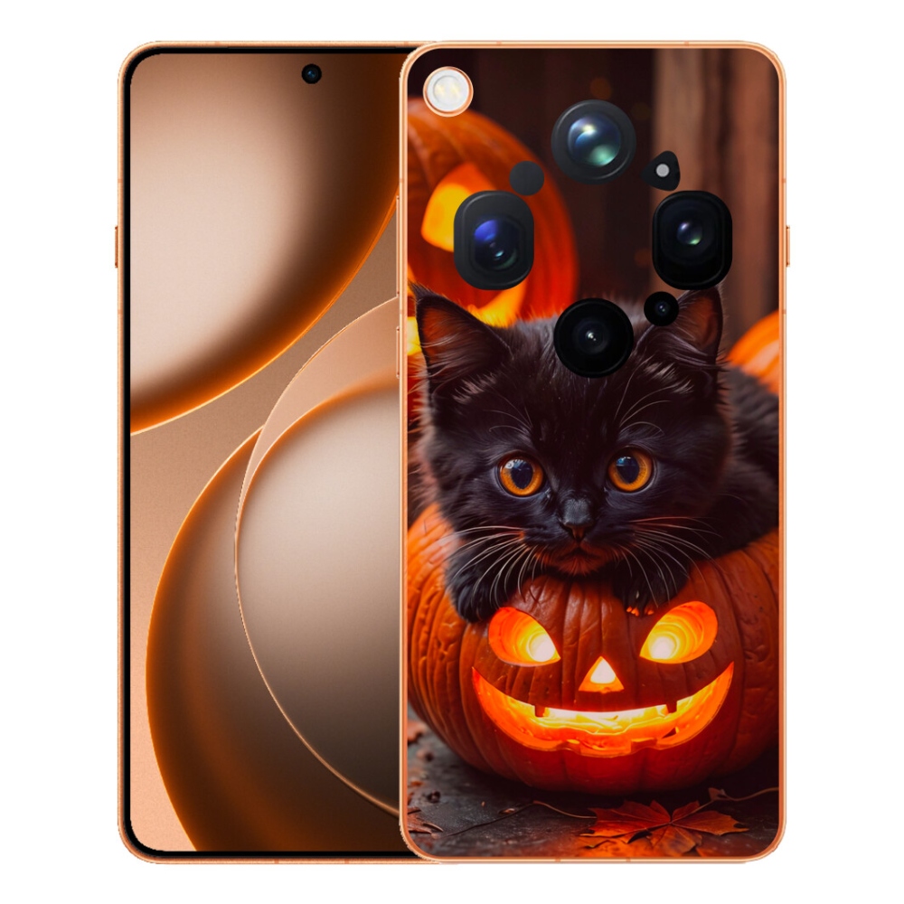 mmCase gél tok az Oppo Find X9 Ultra-hoz – cica és sütőtök