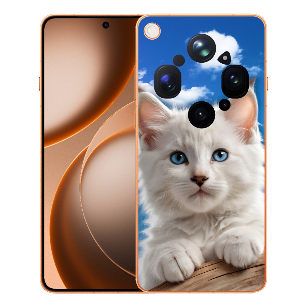 mmCase gél tok az Oppo Find X9 Ultra-hoz – cica és felhők