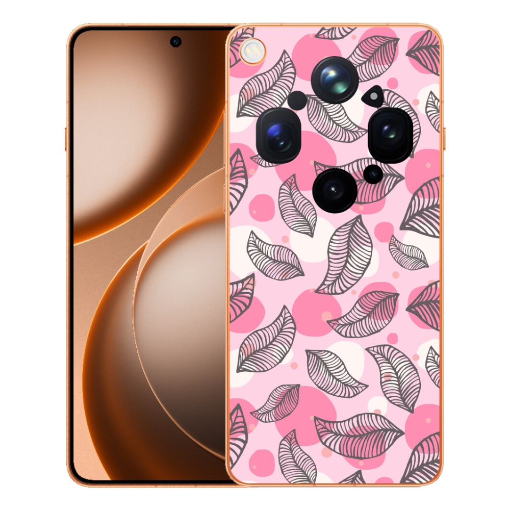 mmCase gél tok az Oppo Find X9 Ultra-hoz – rajzolt hulló levelek