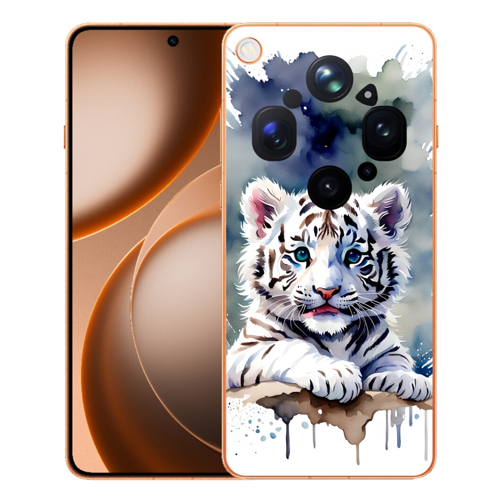 mmCase géltok az Oppo Find X9 Ultra-hoz – fehér tigris kölyök