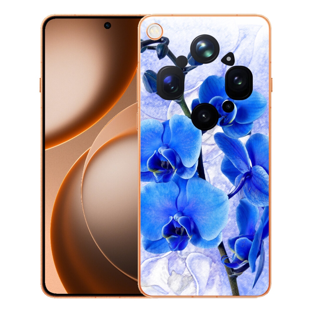 mmCase gél tok az Oppo Find X9 Ultra-hoz – kék virágok