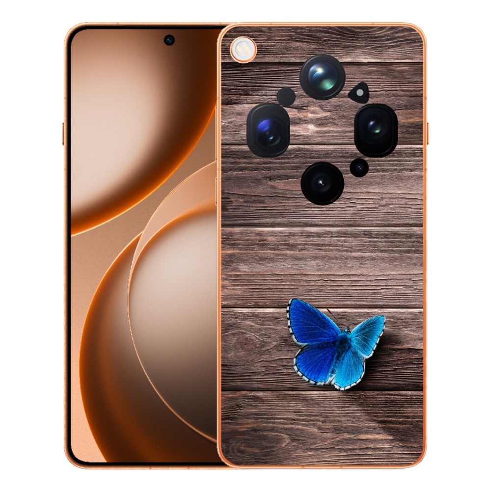 mmCase géltok az Oppo Find X9 Ultra-hoz – kék pillangó 1