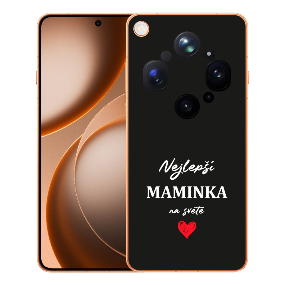mmCase géltok az Oppo Find X9 Ultra-hoz – „A legjobb anyuka 1” fekete háttérrel