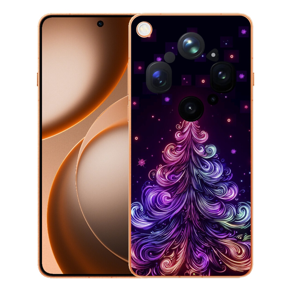 mmCase gél tok az Oppo Find X9 Ultra-hoz – neon karácsonyfa 1