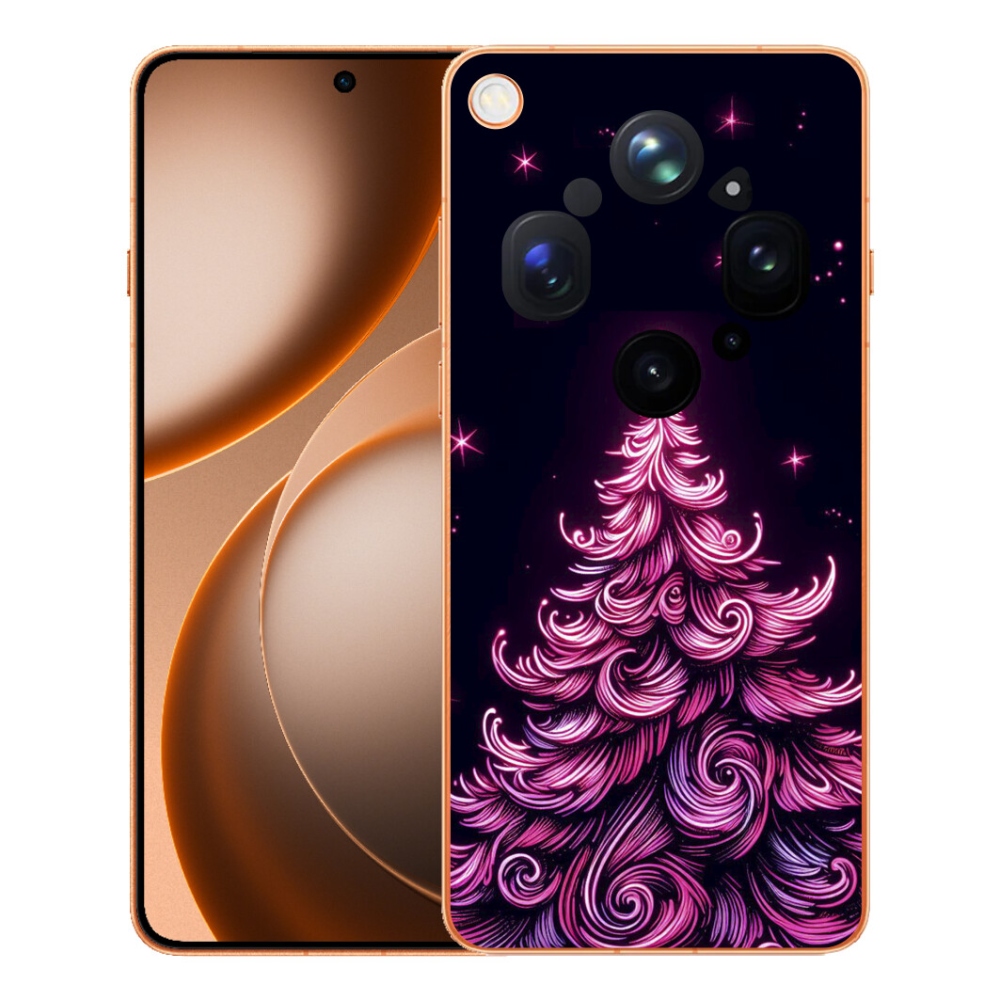 mmCase gél tok az Oppo Find X9 Ultra-hoz – neon karácsonyfa 2