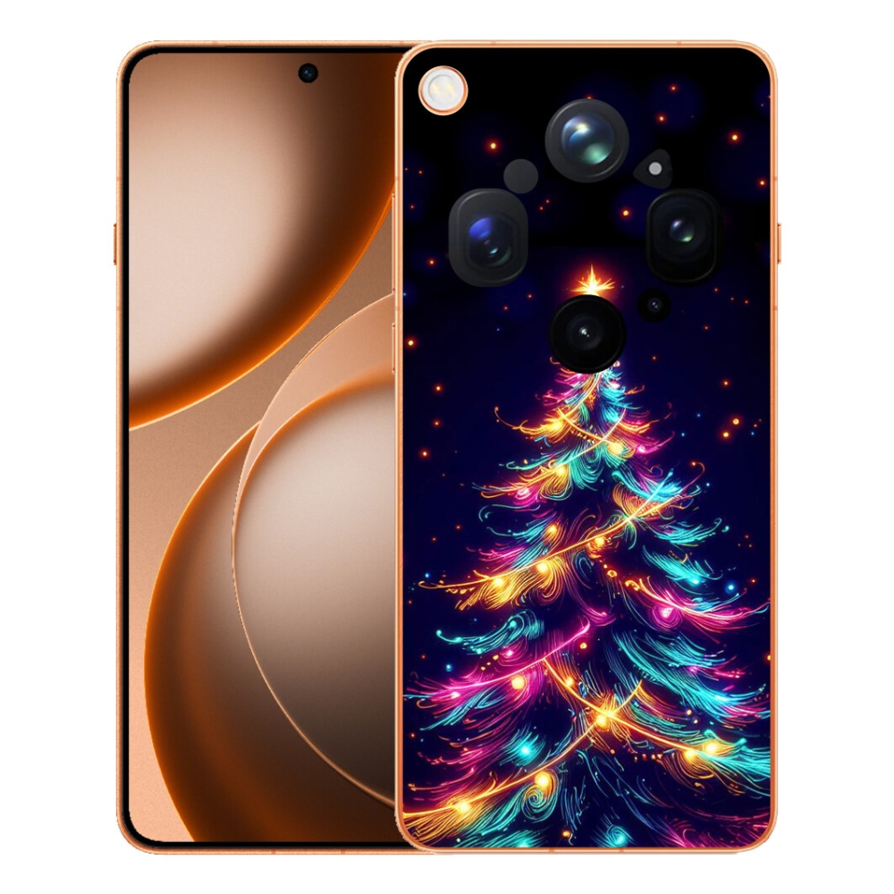 mmCase gél tok az Oppo Find X9 Ultra-hoz – neon karácsonyfa