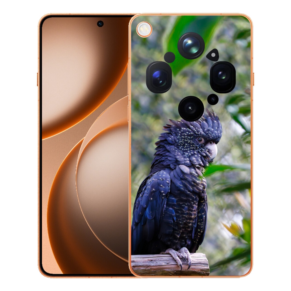 mmCase géltok az Oppo Find X9 Ultra-hoz – fekete kakadu papagáj