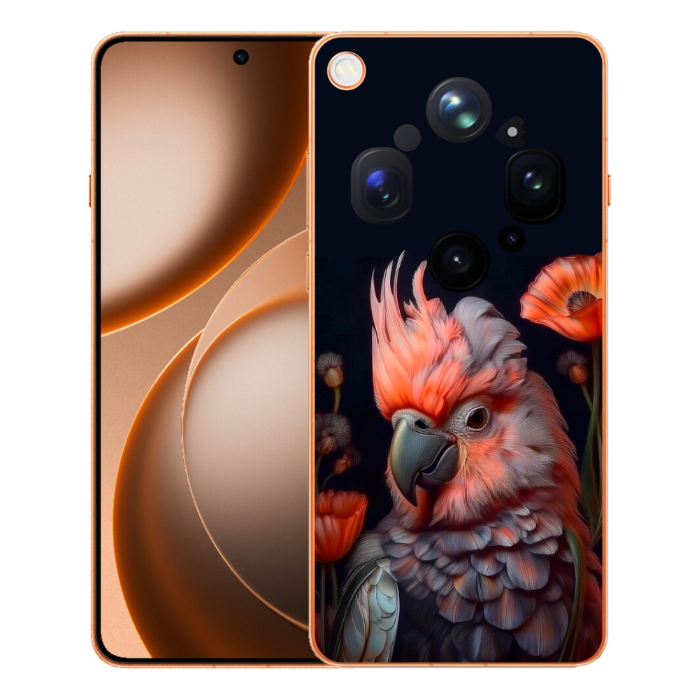 mmCase gél tok az Oppo Find X9 Ultra-hoz – színes kakadu papagáj