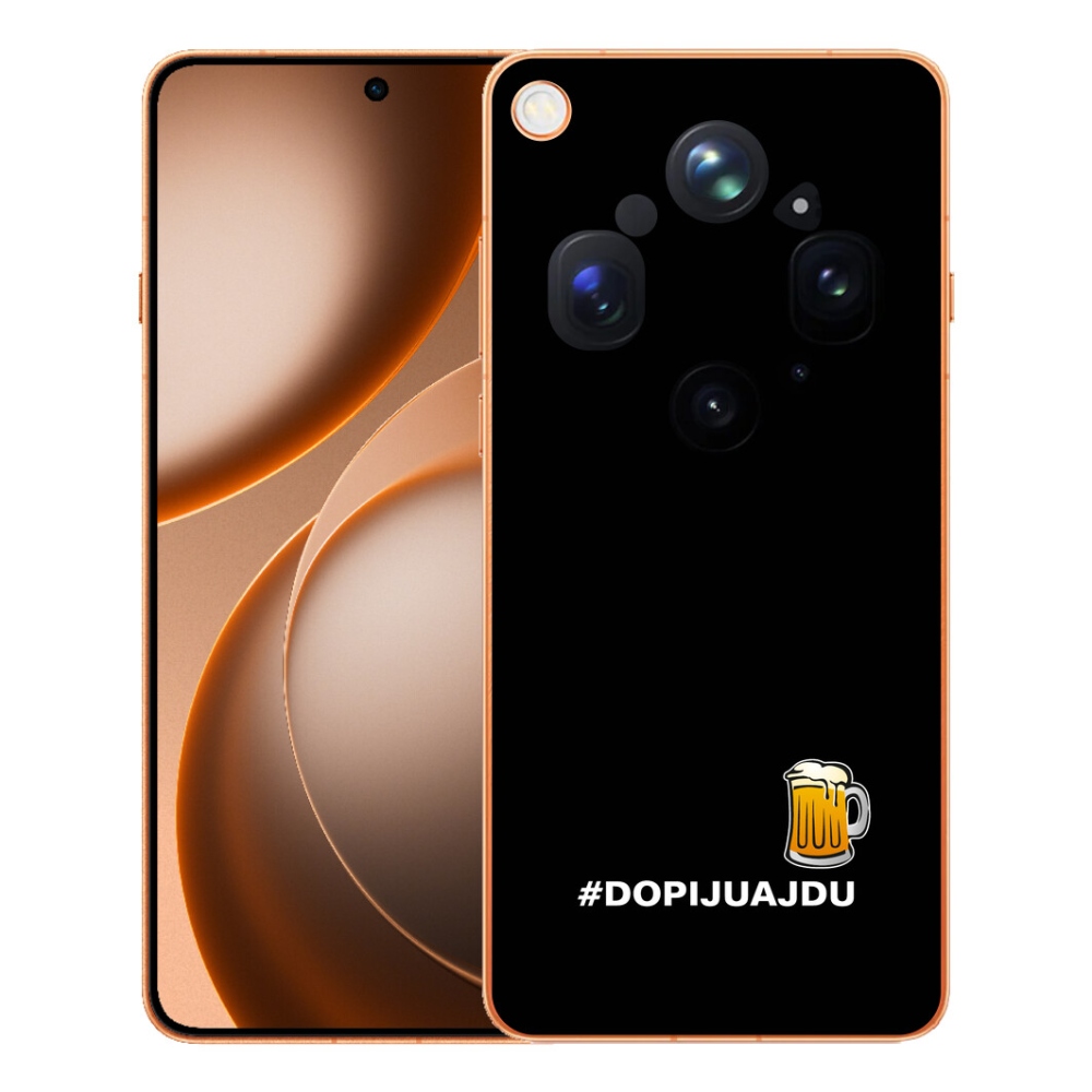 mmCase gél tok az Oppo Find X9 Ultra-hoz – sörös motívum 1, fekete háttérrel