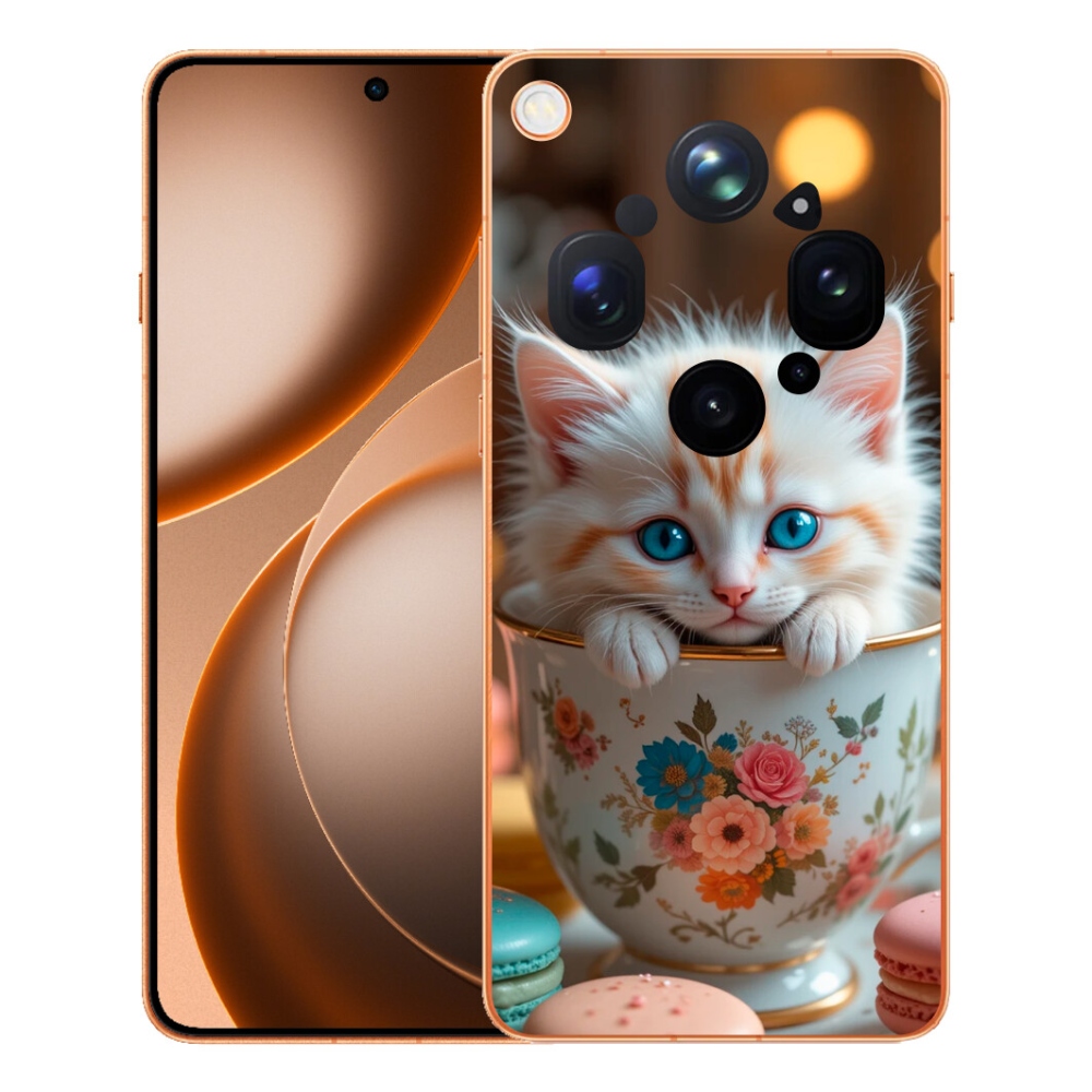 mmCase gél tok az Oppo Find X9 Ultra-hoz – aranyos cica 6