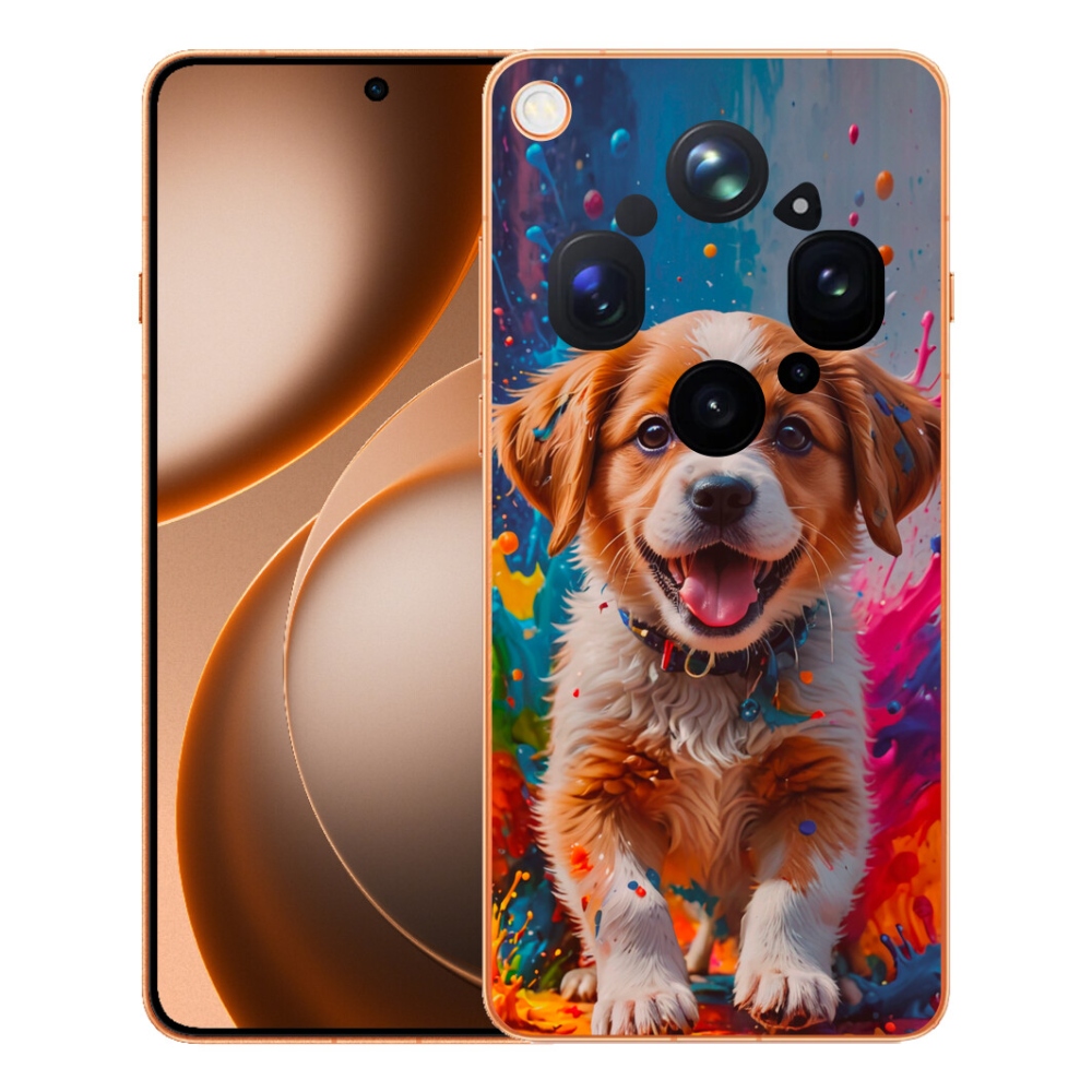 mmCase gél tok az Oppo Find X9 Ultra-hoz – aranyos kiskutya 3
