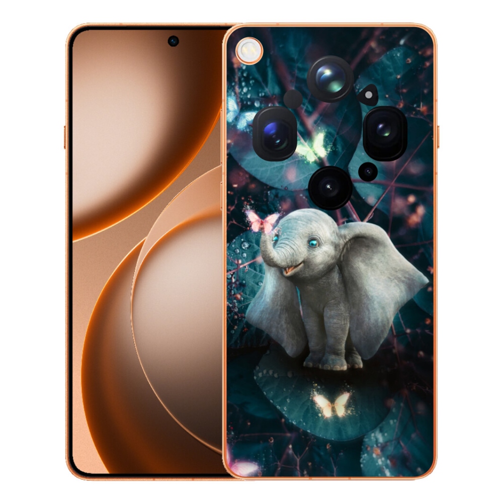 mmCase gél tok az Oppo Find X9 Ultra-hoz – aranyos elefánt