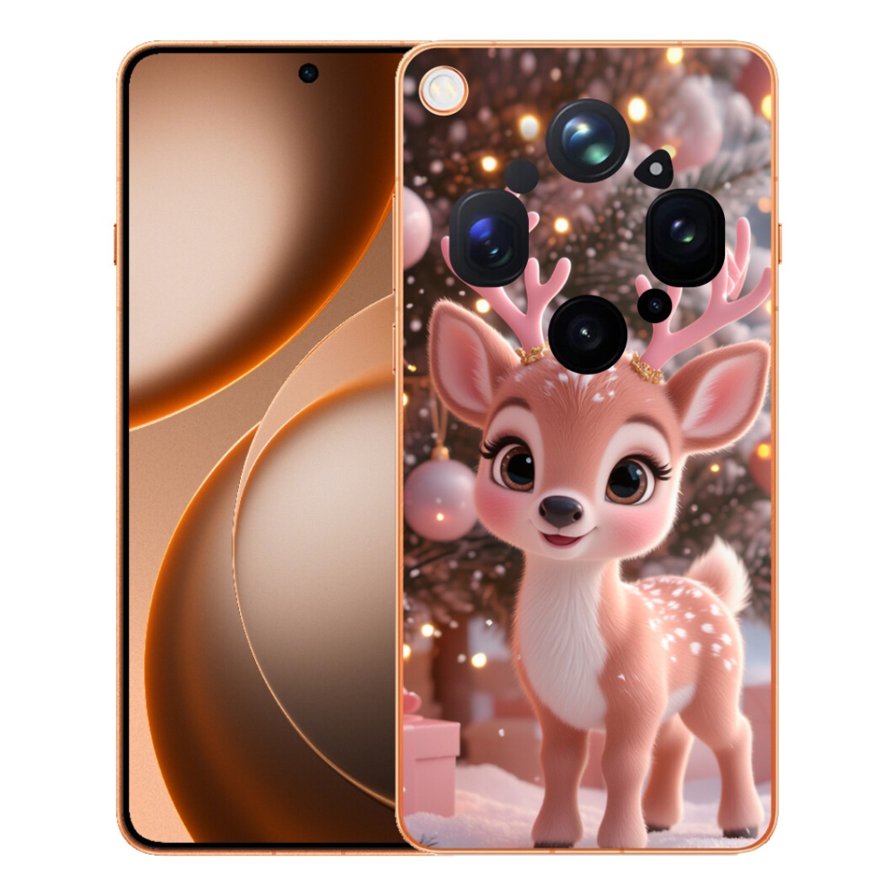 mmCase gél tok az Oppo Find X9 Ultra-hoz – aranyos rénszarvas