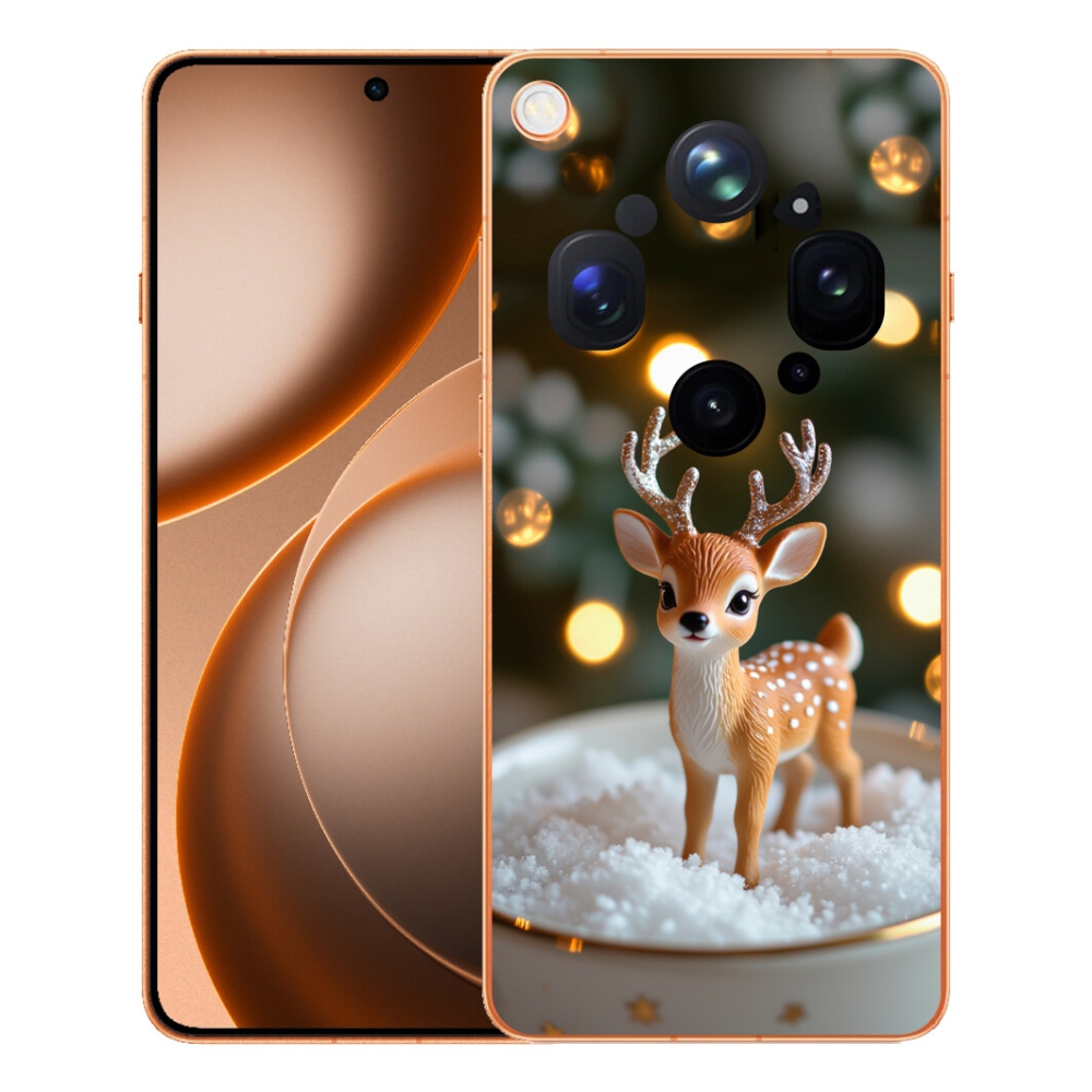 mmCase gél tok az Oppo Find X9 Ultra-hoz – aranyos karácsonyi szarvas