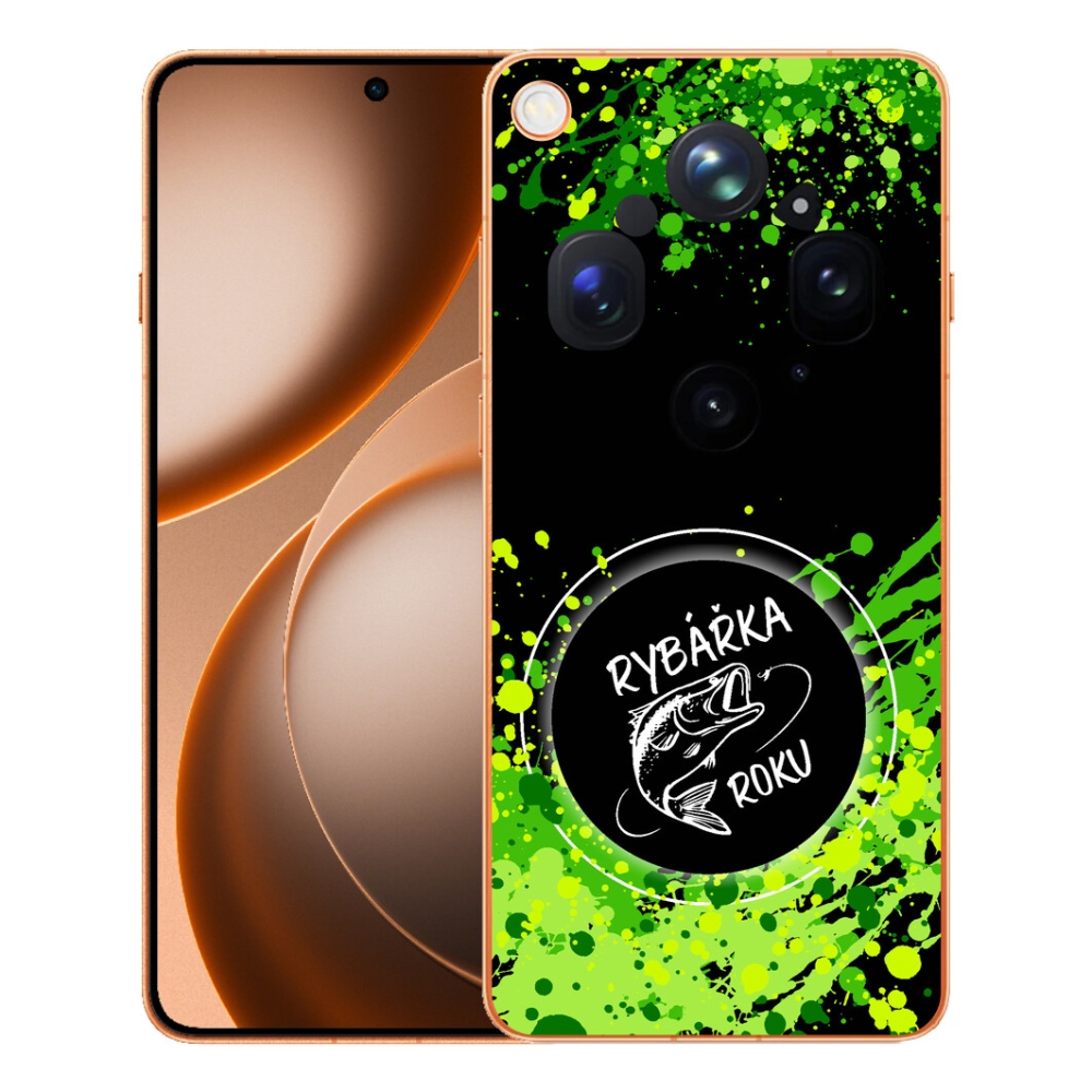 mmCase géltok az Oppo Find X9 Ultra-hoz – „Az év horgásznője” fekete háttérrel