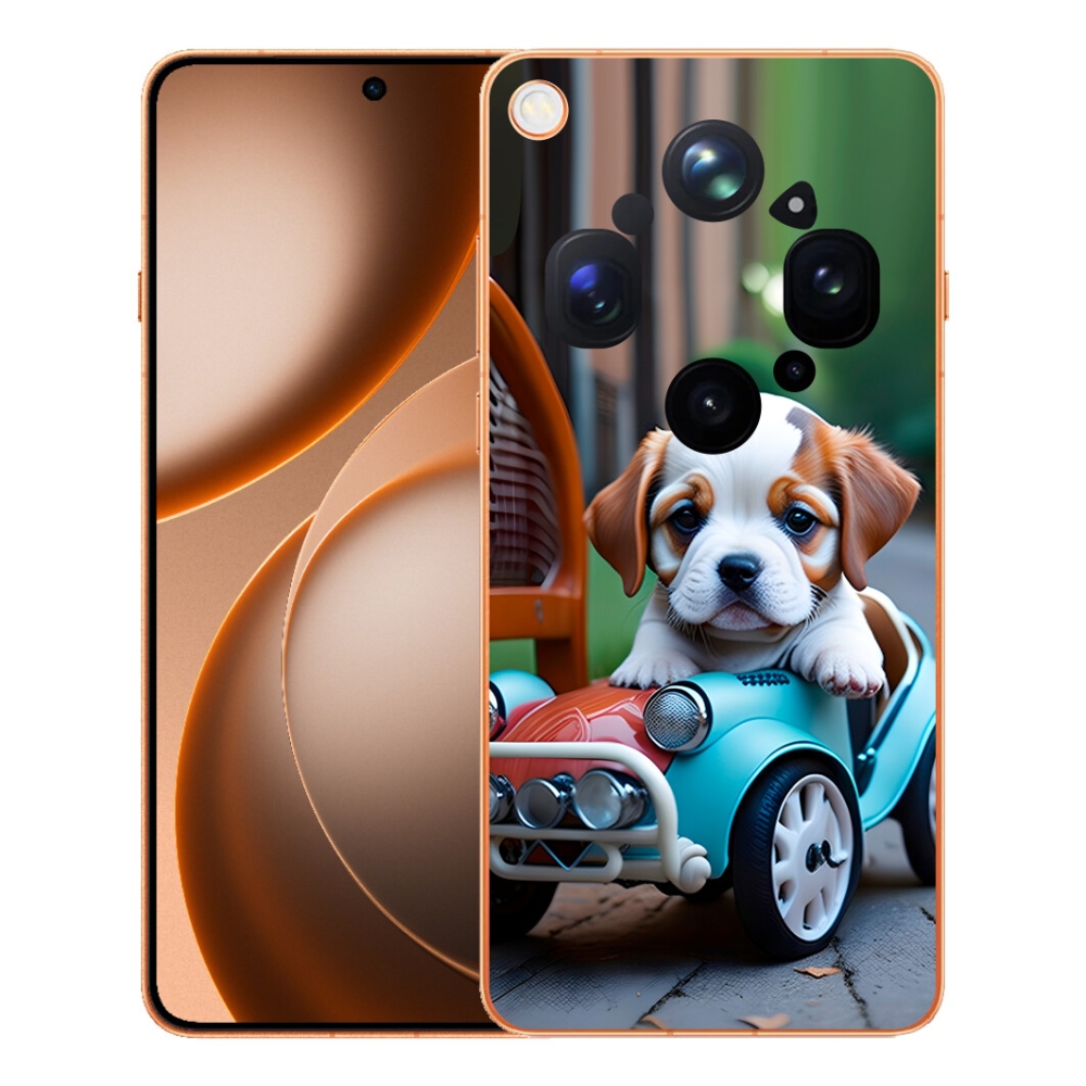 mmCase géltok az Oppo Find X9 Ultra-hoz – kiskutya egy retro autóban