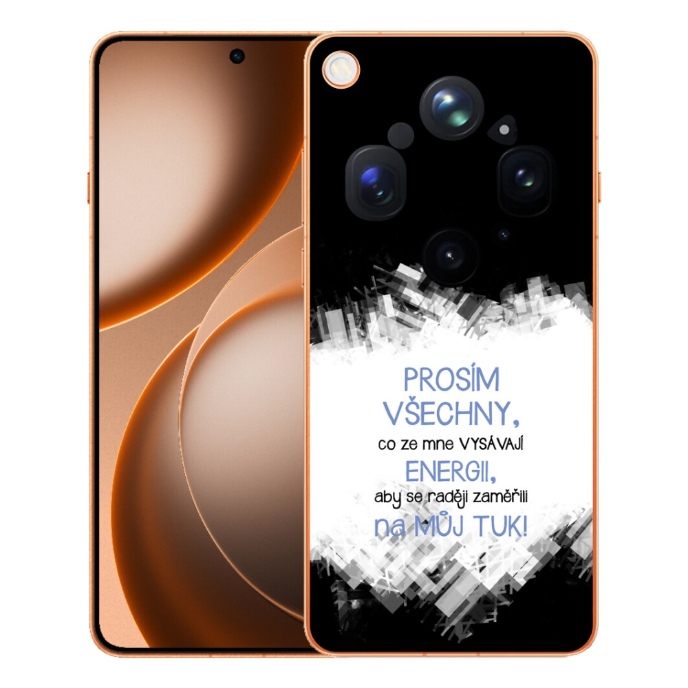 mmCase gél tok az Oppo Find X9 Ultra-hoz – vicces felirattal, 1 db, kék