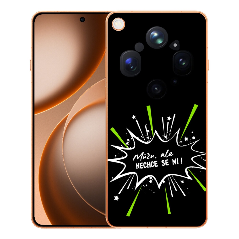 mmCase gél tok az Oppo Find X9 Ultra-hoz – vicces felirat, 11, fekete háttér
