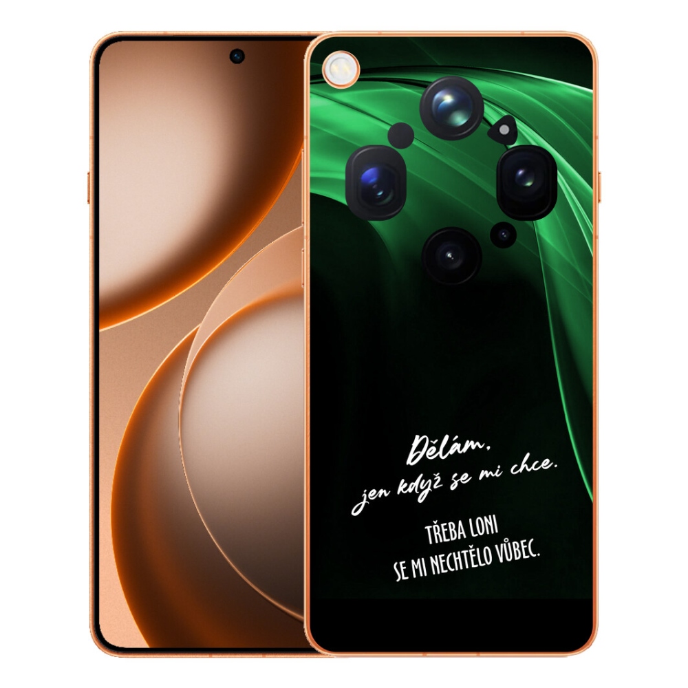 mmCase géltok az Oppo Find X9 Ultra-hoz – vicces felirat, 12, fekete háttér