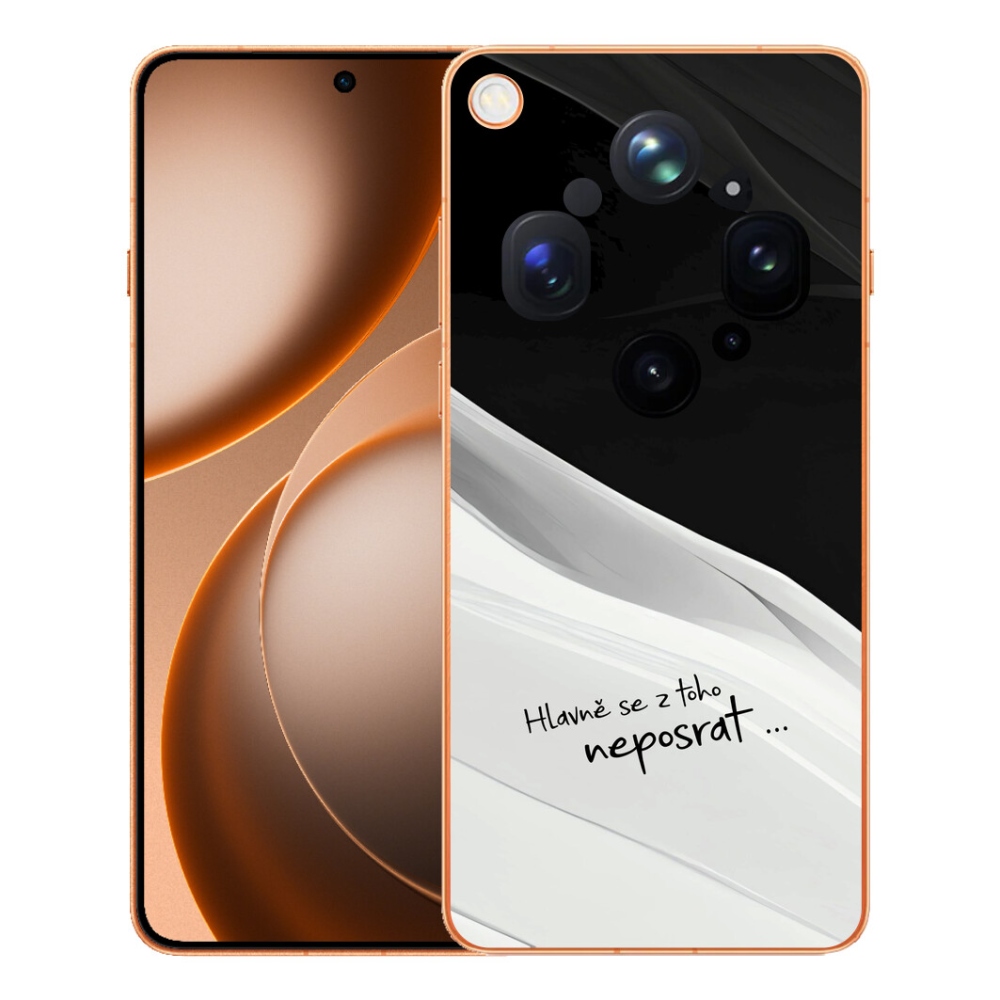 mmCase géltok az Oppo Find X9 Ultra-hoz – vicces felirat, 13 fekete-fehér háttér