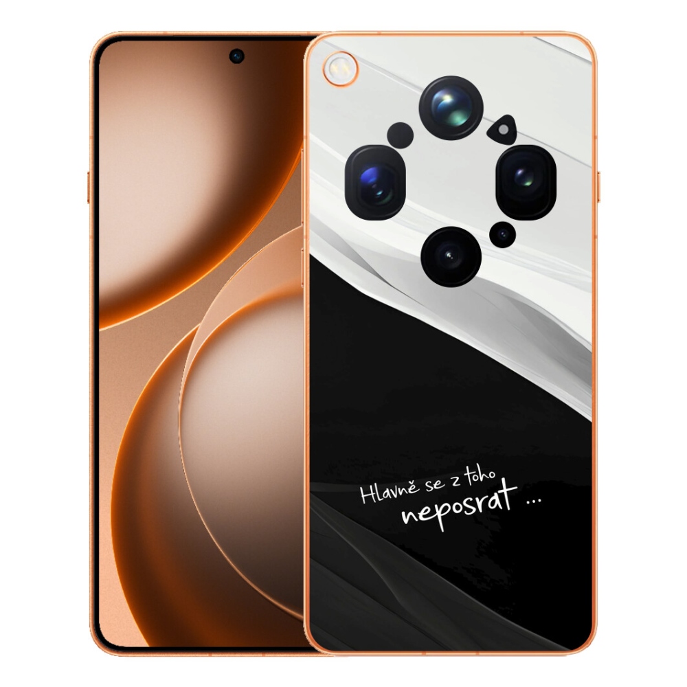 mmCase gél tok az Oppo Find X9 Ultra-hoz – vicces felirat, 13 fekete-fehér háttér