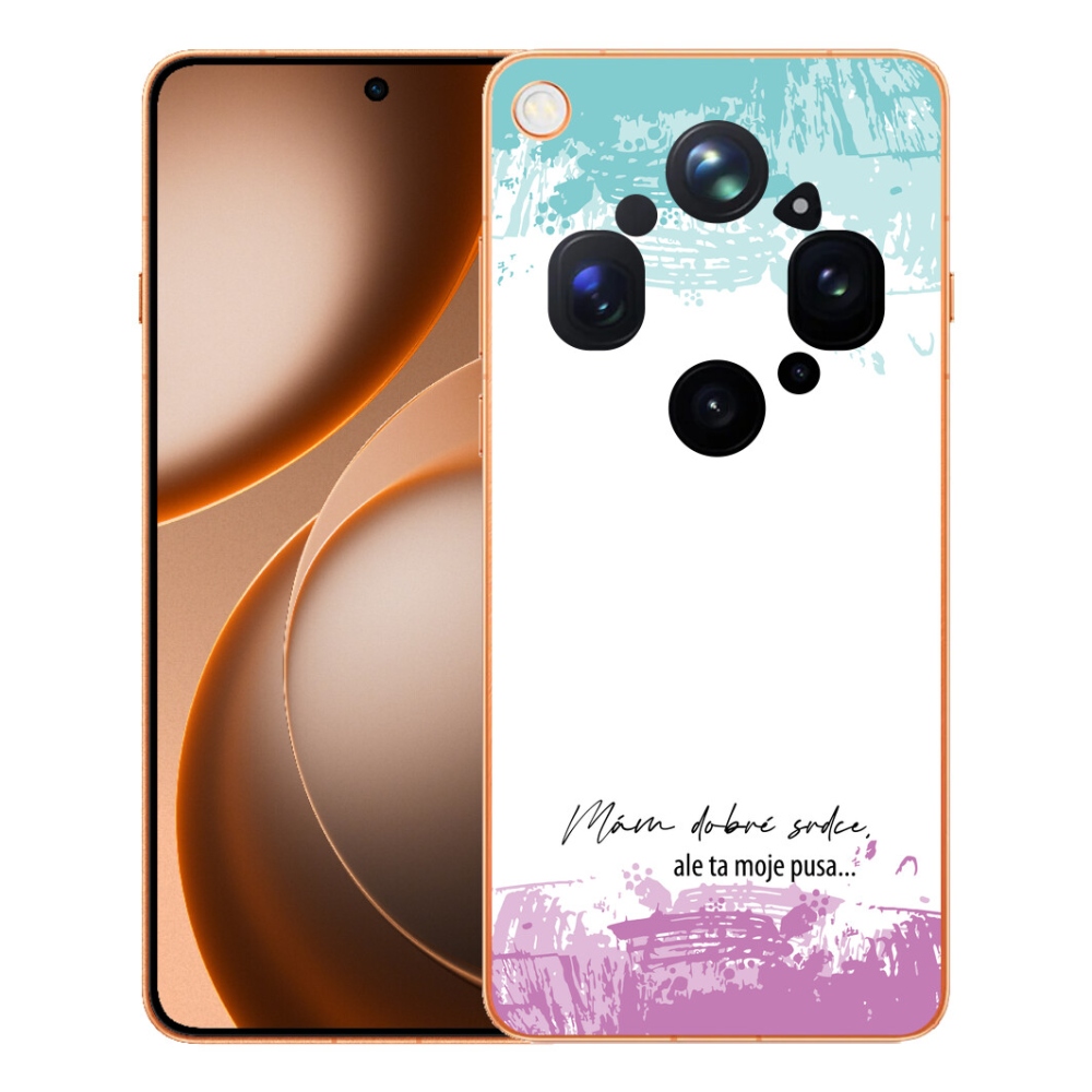 mmCase gél tok az Oppo Find X9 Ultra-hoz – vicces felirat, 3 fehér háttér
