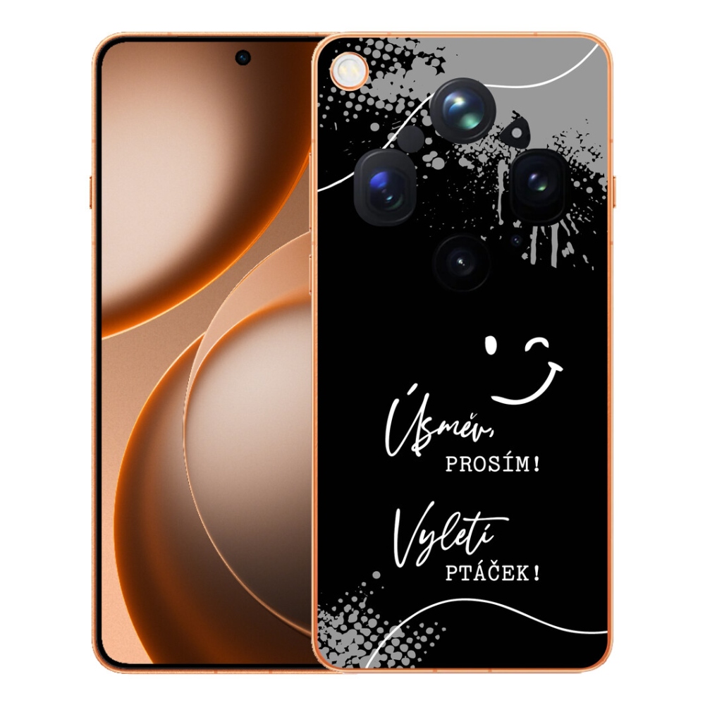 mmCase géltok az Oppo Find X9 Ultra-hoz – vicces felirat, 4 fekete háttér