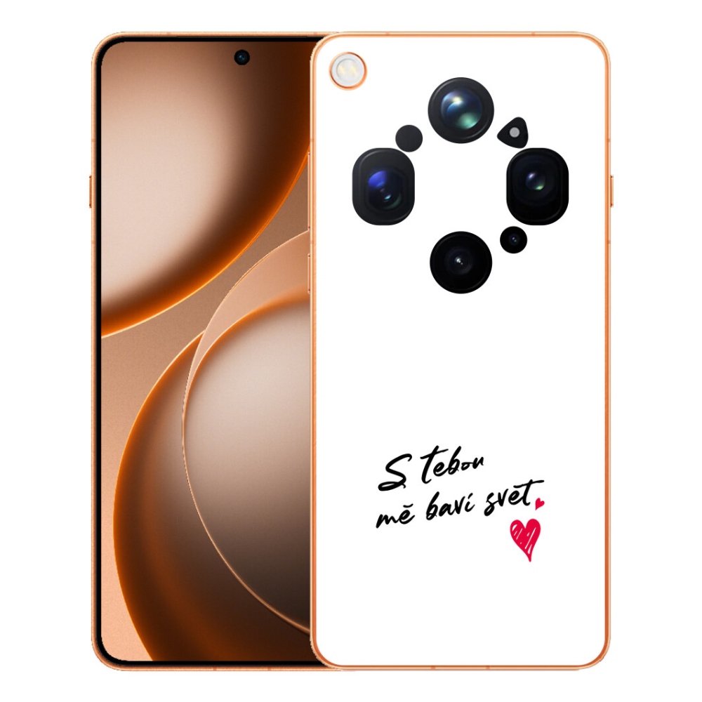mmCase géltok az Oppo Find X9 Ultra-hoz – „in love” felirat, fehér háttér