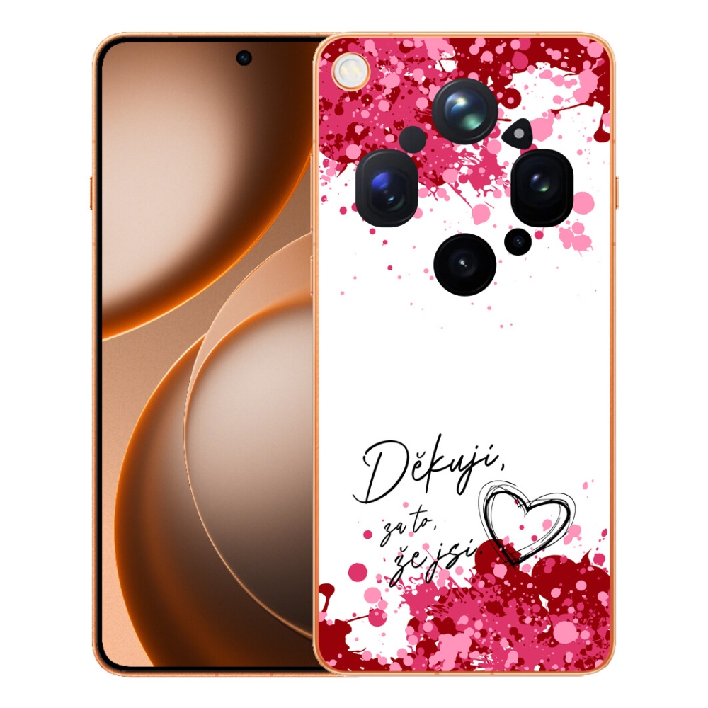mmCase gél tok az Oppo Find X9 Ultra-hoz – „In Love” felirat, fehér háttér, 2-es változat